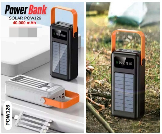POWER BANK SOLAR 40.000 mAh POW126